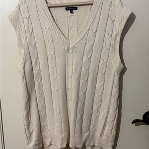 Kendall & Kylie Cream Knit Sweater Vest